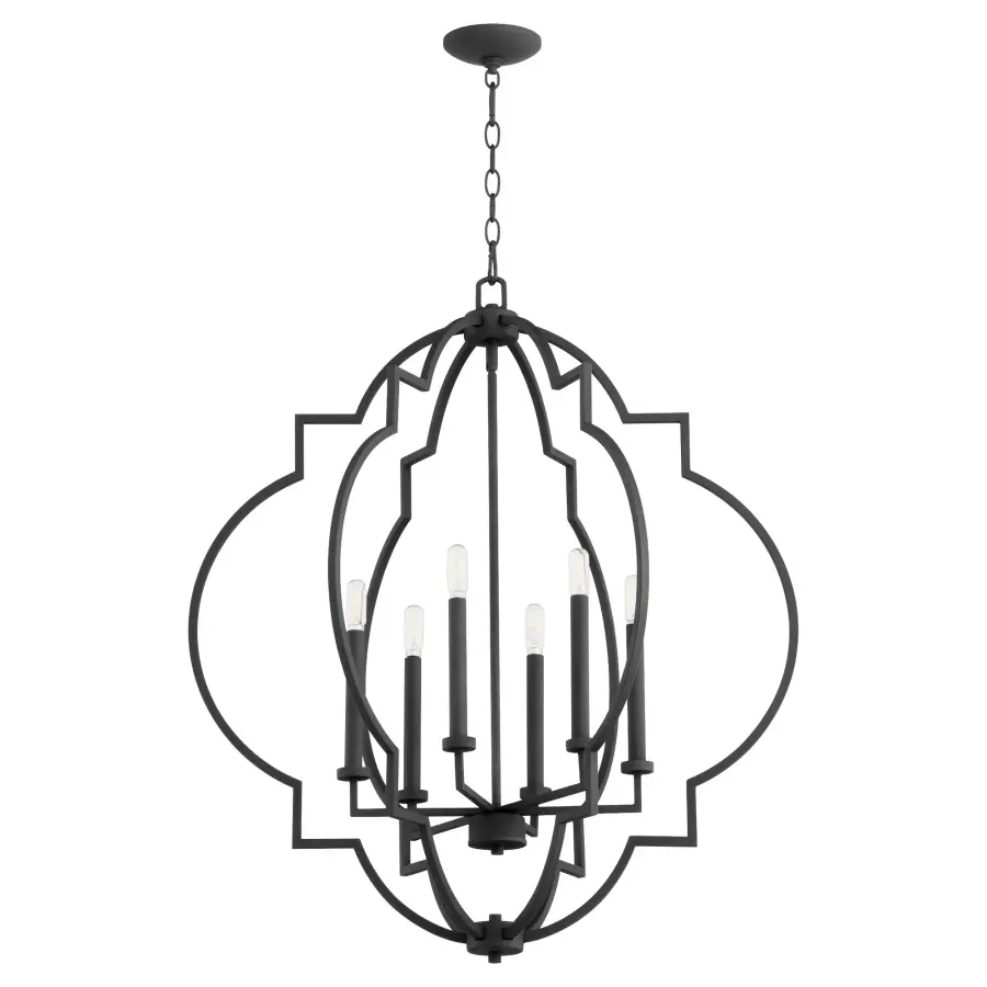 Dublin 6-Light Transitional Pendant in Black