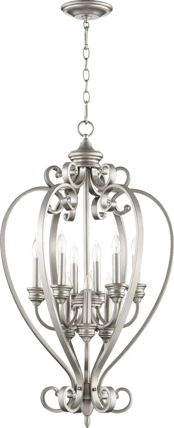 Bryant 9-Light Classic Nickel Pendant