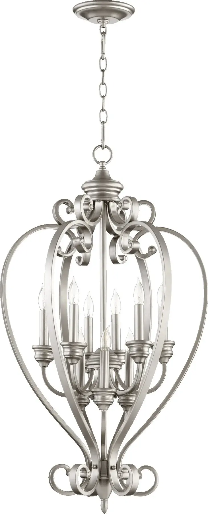 Bryant 9-Light Classic Nickel Pendant