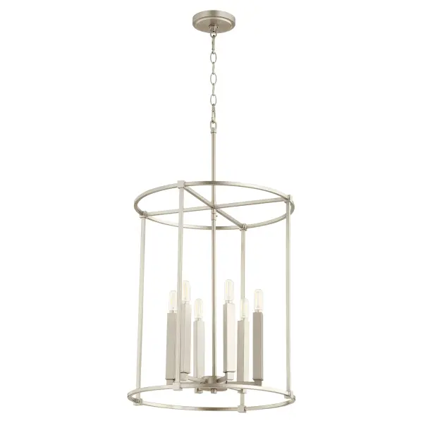Olympus 6-Light Entry Chandelier in Satin Nickel - Image 1