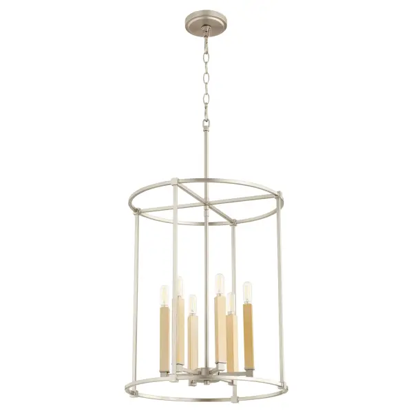 Olympus 6-Light Entry Chandelier in Satin Nickel - Image 2
