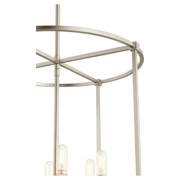 Olympus 6-Light Entry Chandelier in Satin Nickel - Image 3