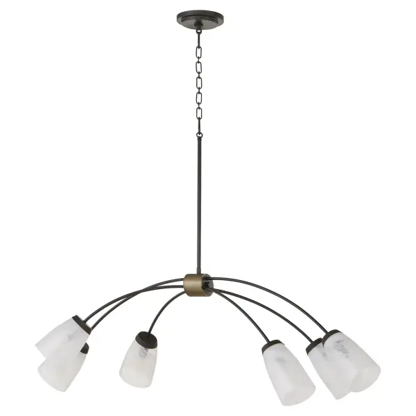 Arpeggio 6-Light Linear Chandelier in Matte Black - Image 1