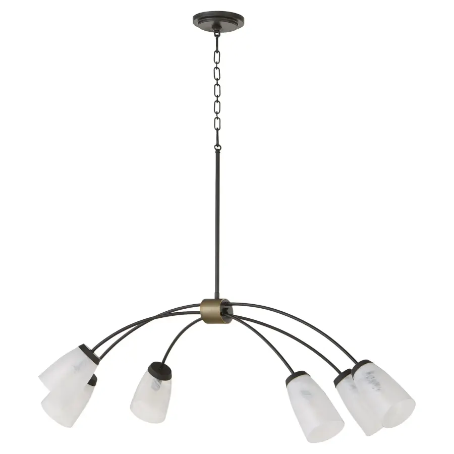 Arpeggio 6-Light Linear Chandelier in Matte Black - Image 1
