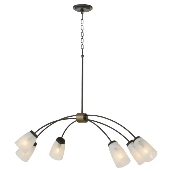 Arpeggio 6-Light Linear Chandelier in Matte Black - Image 2