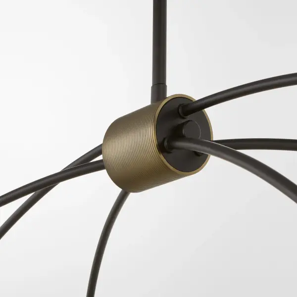 Arpeggio 6-Light Linear Chandelier in Matte Black - Image 4