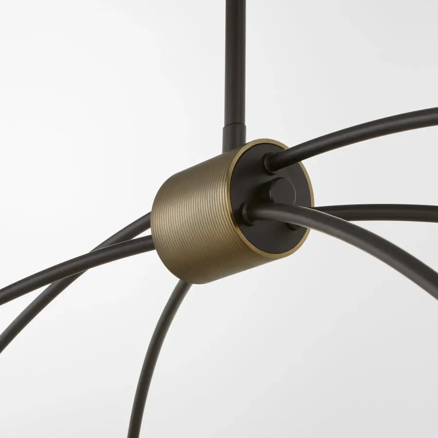Arpeggio 6-Light Linear Chandelier in Matte Black - Image 4