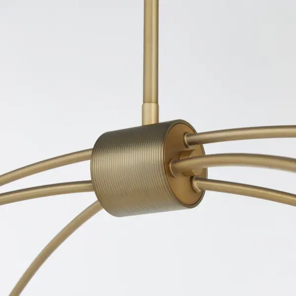 Arpeggio 6-Light Linear Chandelier in Aged Brass - Image 3