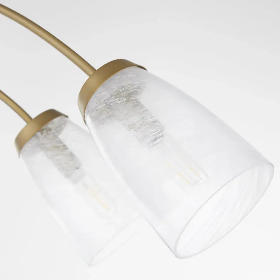 Arpeggio 6-Light Linear Chandelier in Aged Brass - Image 4