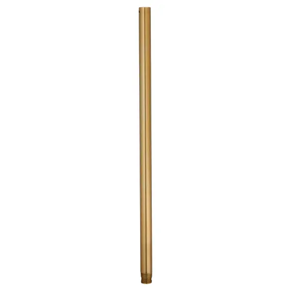 This 24-inch downrod provides the perfect extension for ceiling fans in rooms with higher ceilings, ensuring optimal air circulation. The brushed brass finish adds warmth and complements transitional to modern interiors.
