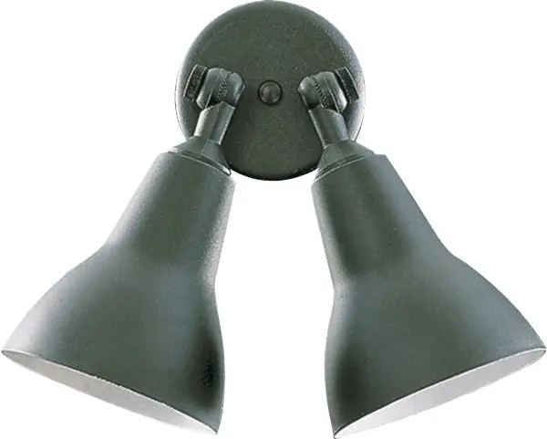 This compact dual-shade ceiling light combines industrial style with practical functionality. The directional hanging arm offers customizable positioning, while the wet rating enables both indoor and outdoor use.