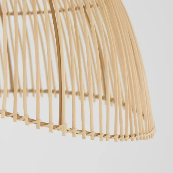Rattan 3-Light Pendant in Matte Black - Image 3