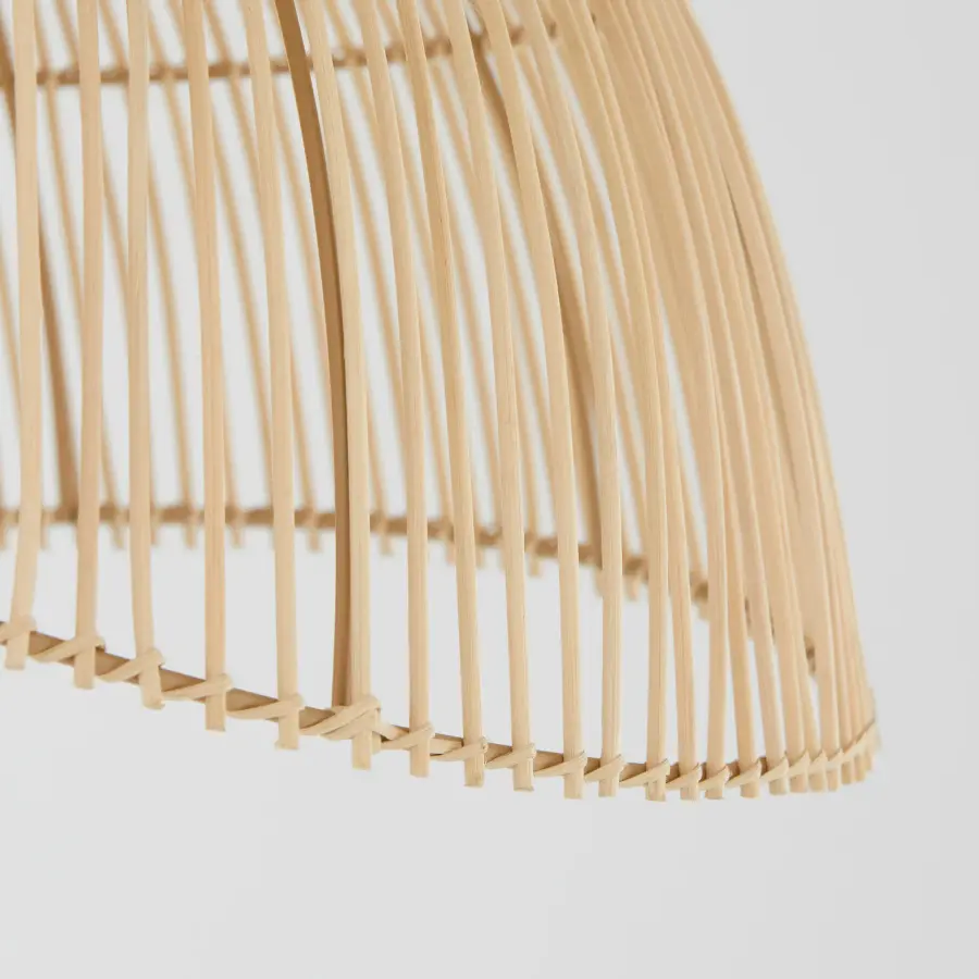 Rattan 3-Light Pendant in Matte Black - Image 3