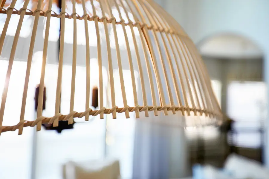 Rattan 3-Light Pendant in Matte Black - Image 5