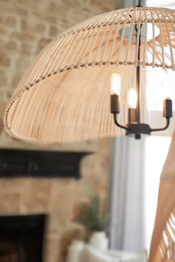 Rattan 3-Light Pendant in Matte Black - Image 6