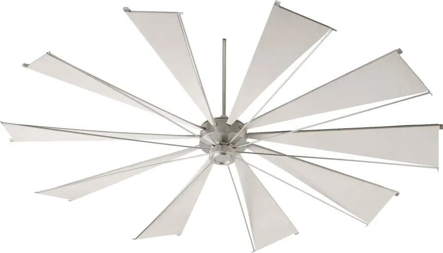 Mykonos 92-Inch 10-Blade Ceiling Fan in Satin Nickel - Image 1