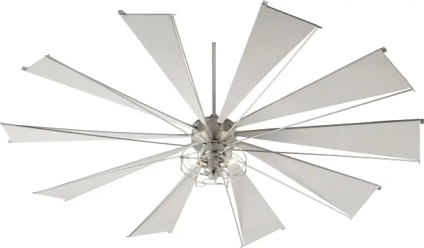 Mykonos 92-Inch 10-Blade Ceiling Fan in Satin Nickel - Image 3