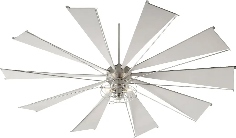 Mykonos 92-Inch 10-Blade Ceiling Fan in Satin Nickel - Image 3