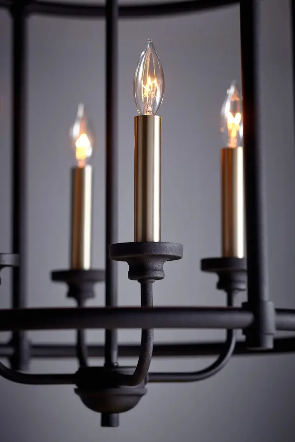Transitional 4-Light Black Pendant - Image 3