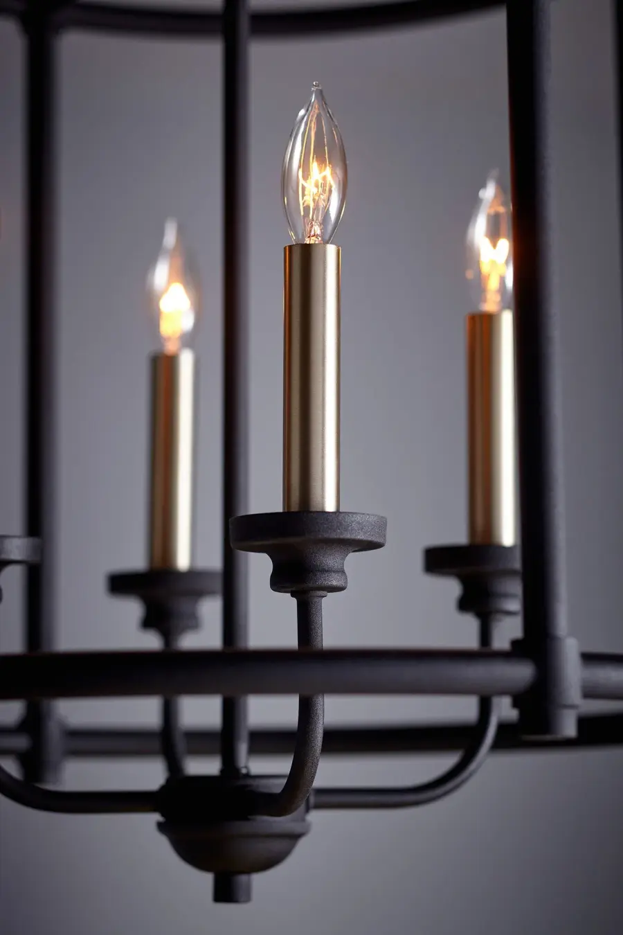 Transitional 4-Light Black Pendant - Image 3
