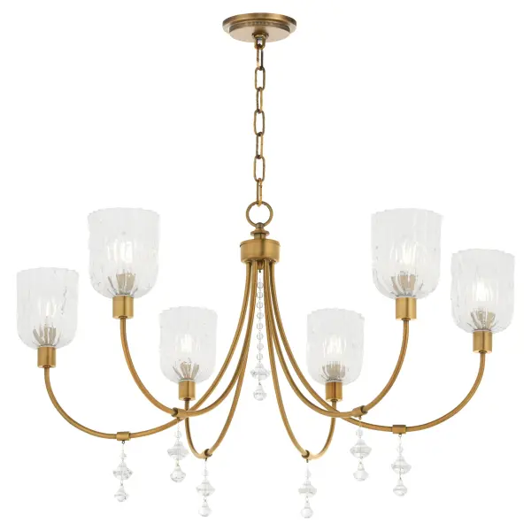 MERIAM 6-Light Chandelier in Brushed Brass - Image 2