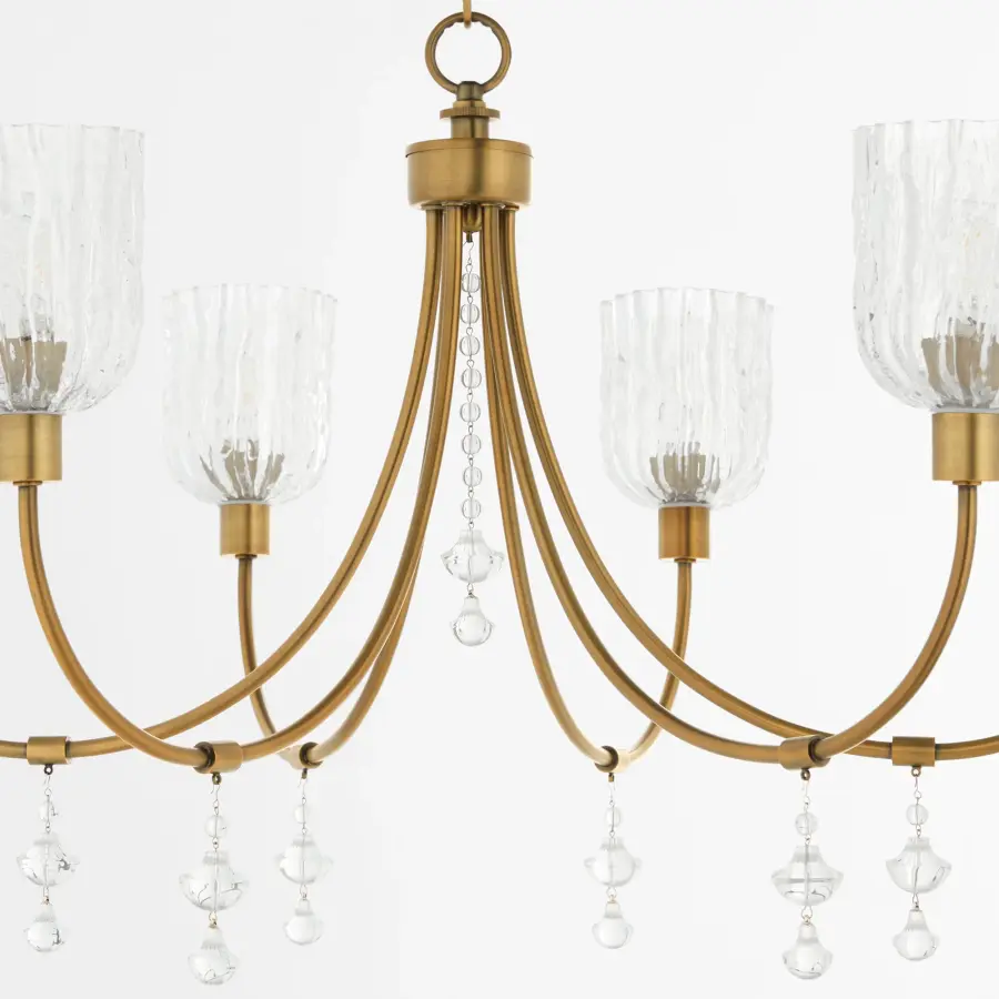 MERIAM 6-Light Chandelier in Brushed Brass - Image 3