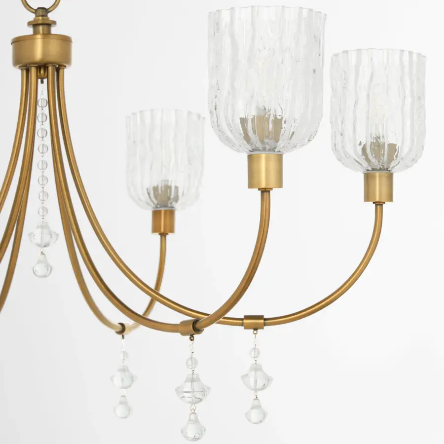 MERIAM 6-Light Chandelier in Brushed Brass - Image 5