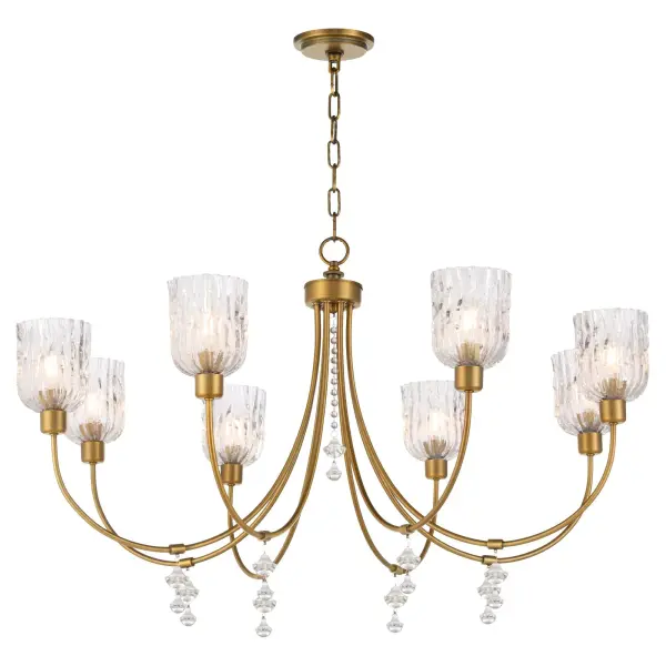 Meriam 8-Light Chandelier in Brushed Brass - Image 2