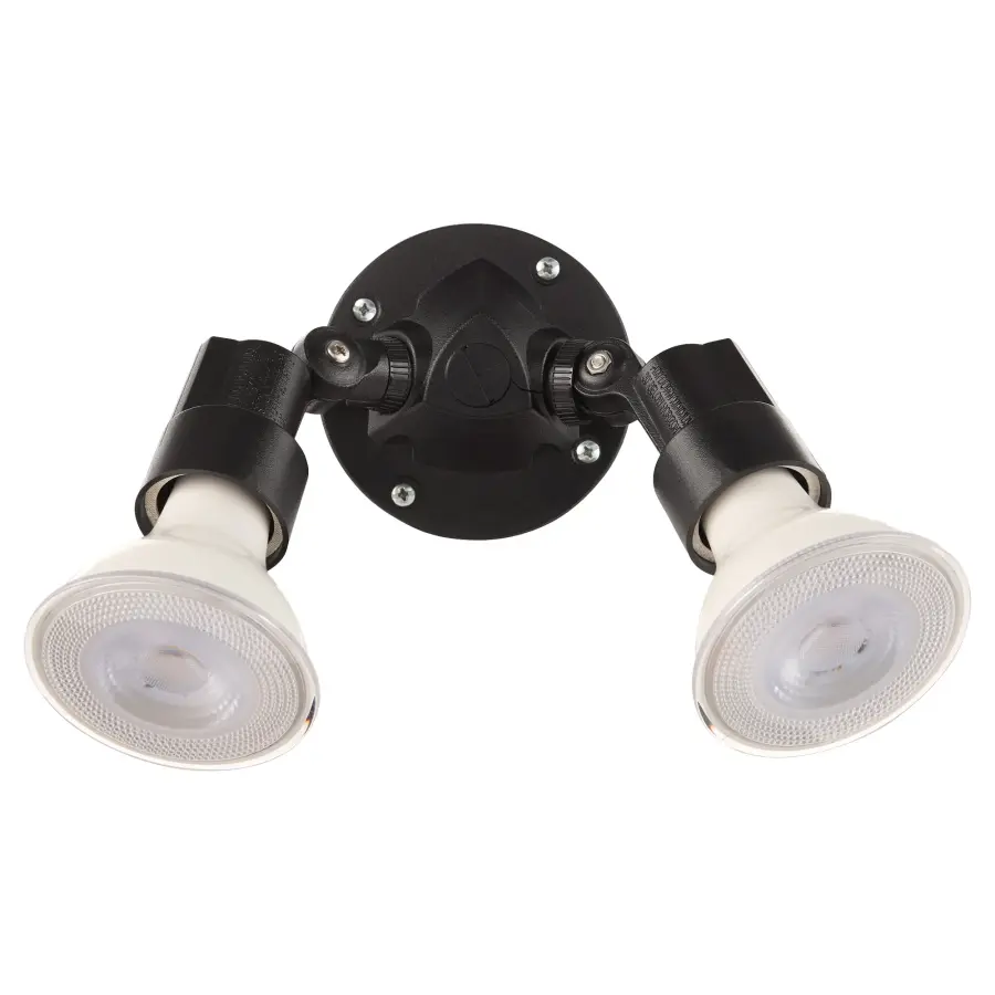 2-Light Wet Rated Outdoor Wall Mount in Black - Image 1