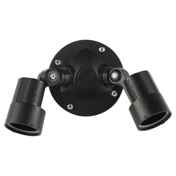 2-Light Wet Rated Outdoor Wall Mount in Black - Image 3