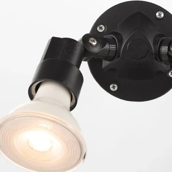 2-Light Wet Rated Outdoor Wall Mount in Black - Image 5