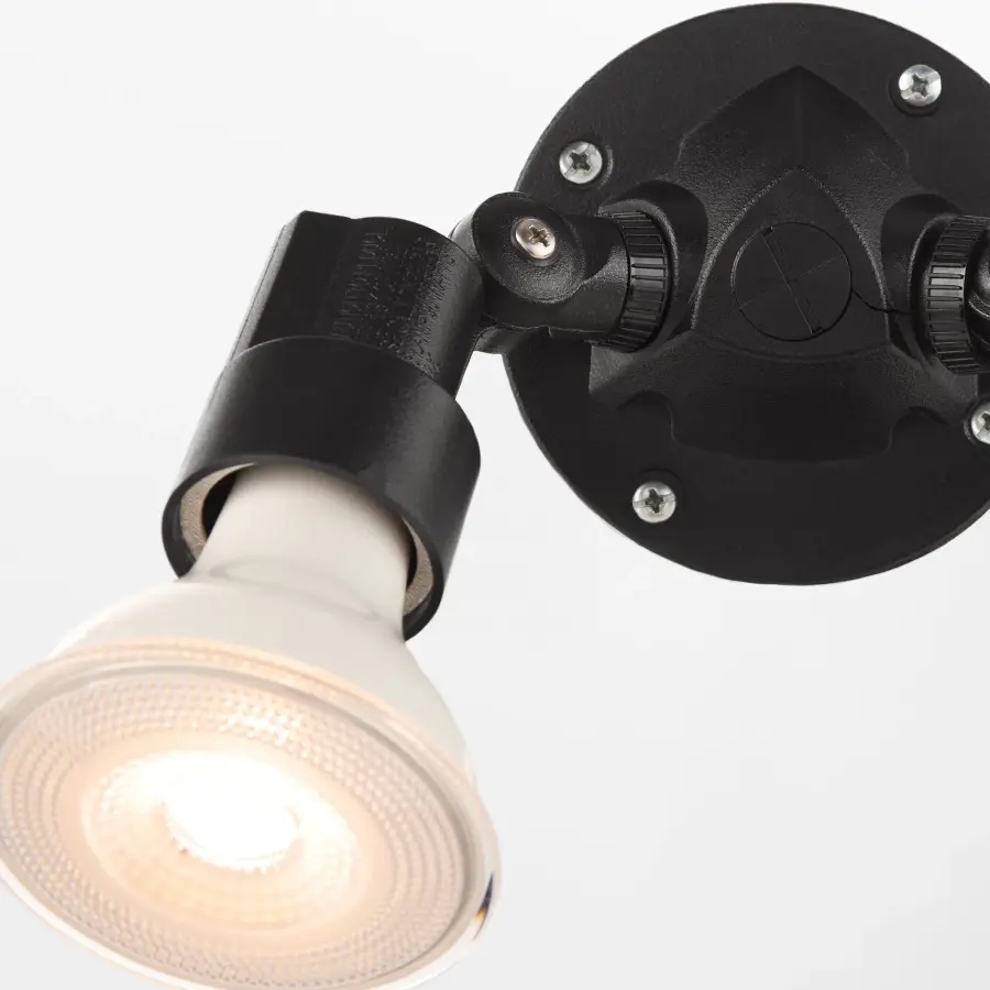 2-Light Wet Rated Outdoor Wall Mount in Black - Image 5