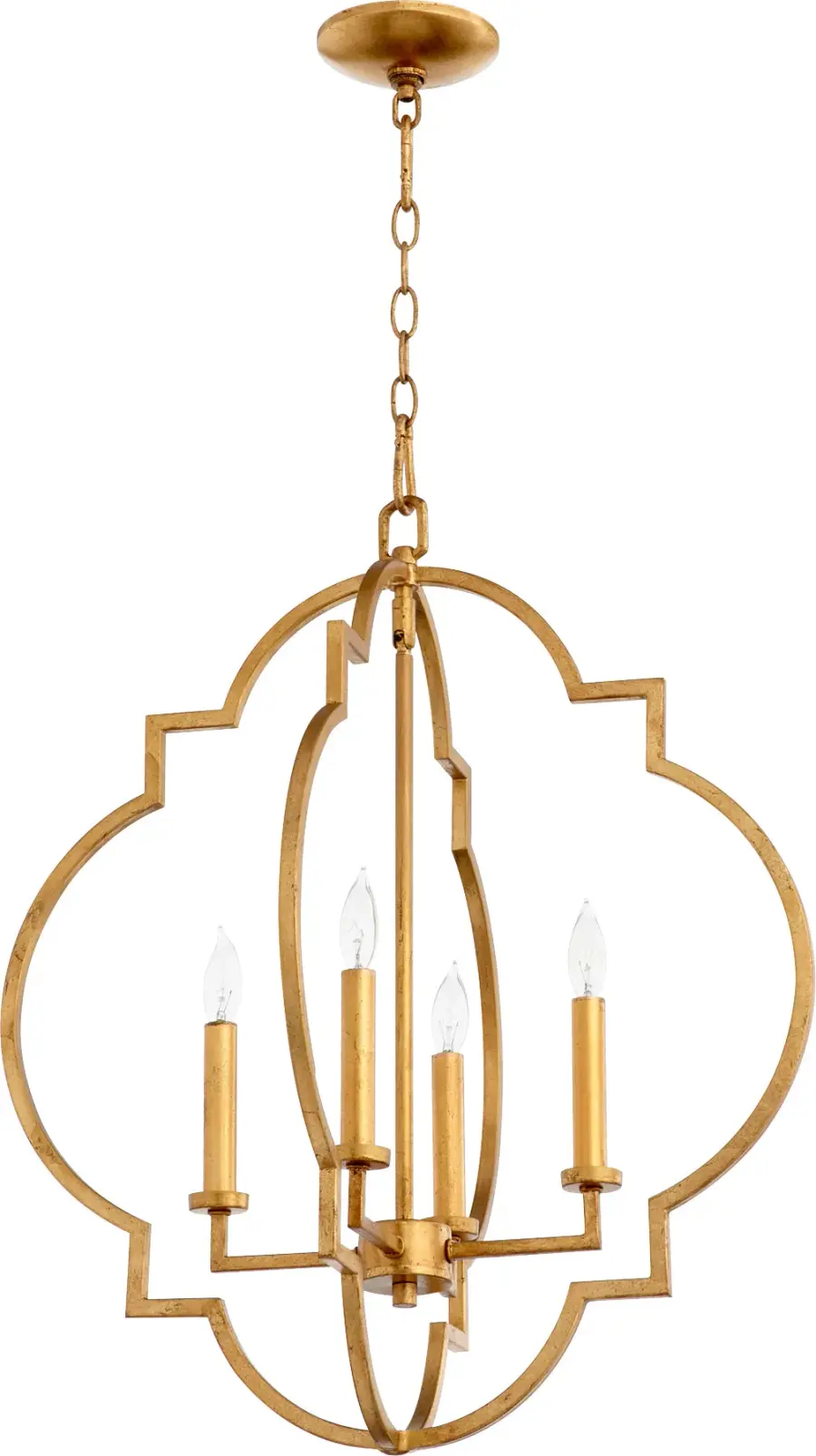 Dublin 4-Light Gold Leaf Pendant - Image 1