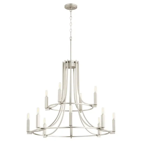 Olympus 12-Light Chandelier in Satin Nickel - Image 1