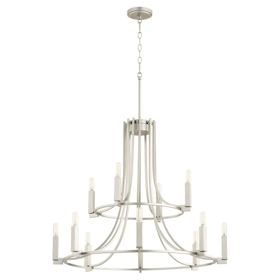 Olympus 12-Light Chandelier in Satin Nickel - Image 1