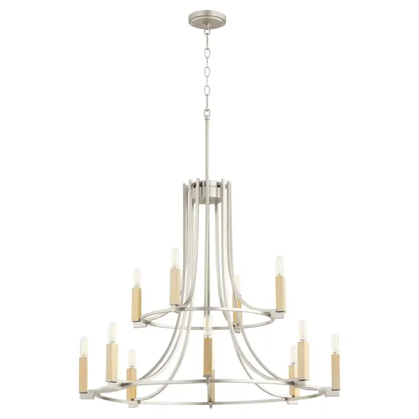 Olympus 12-Light Chandelier in Satin Nickel - Image 2