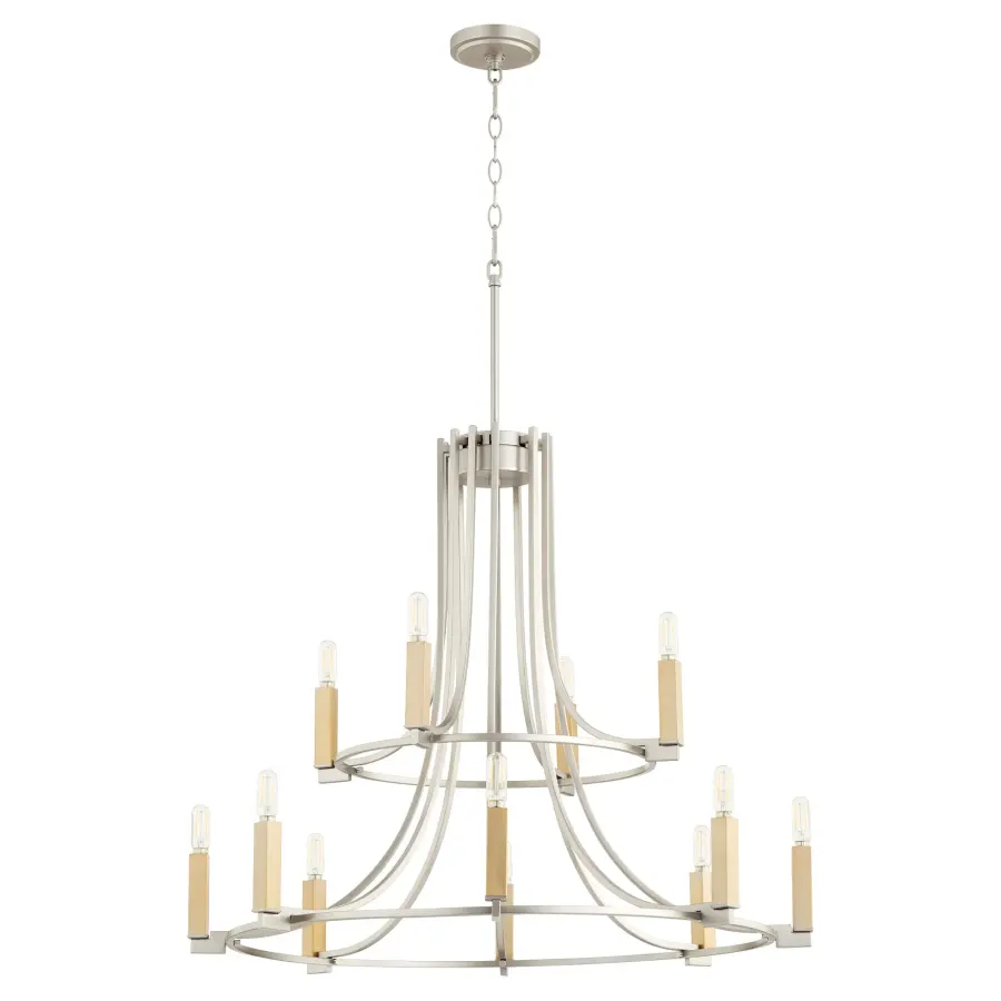 Olympus 12-Light Chandelier in Satin Nickel - Image 2