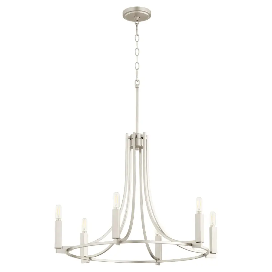 Olympus 6-Light Chandelier in Satin Nickel - Image 1