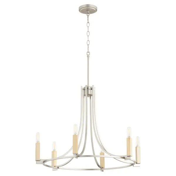Olympus 6-Light Chandelier in Satin Nickel - Image 2