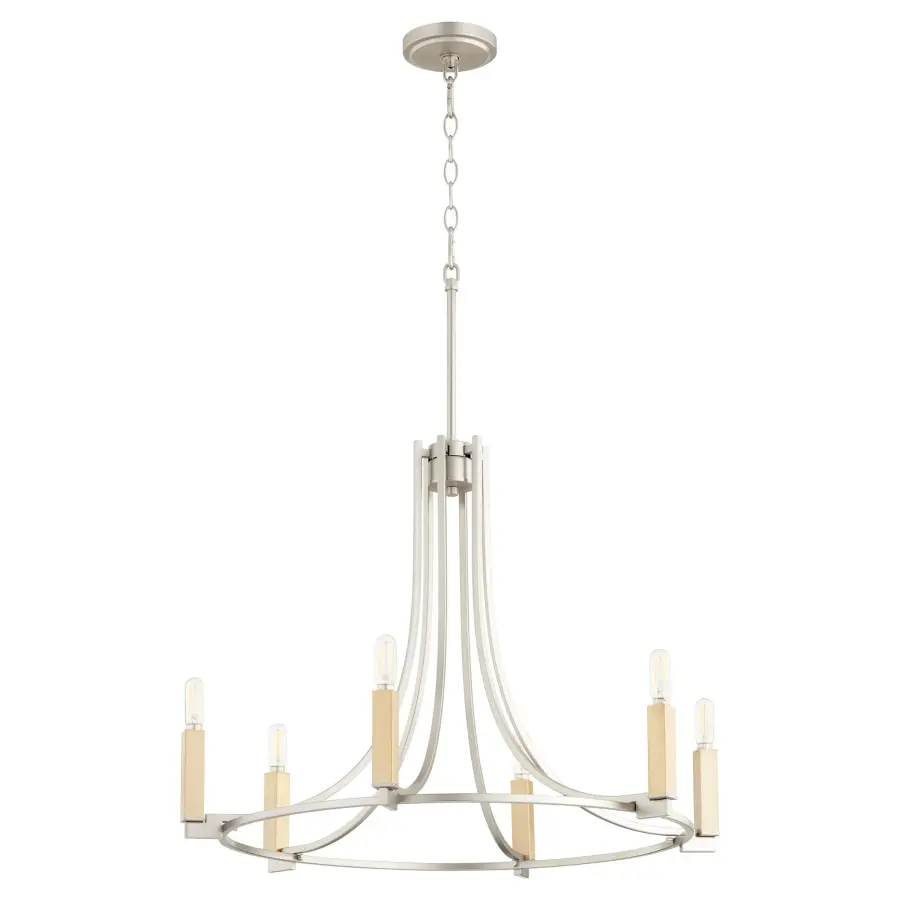 Olympus 6-Light Chandelier in Satin Nickel - Image 2