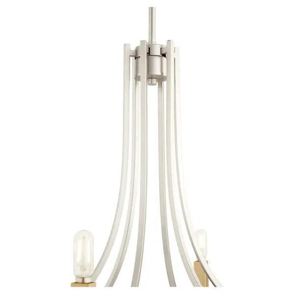 Olympus 6-Light Chandelier in Satin Nickel - Image 3
