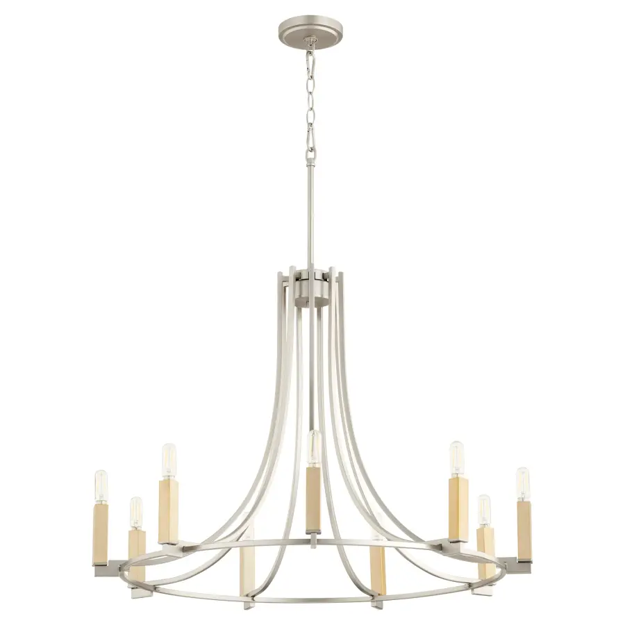 Olympus 9-Light Chandelier in Satin Nickel - Image 2