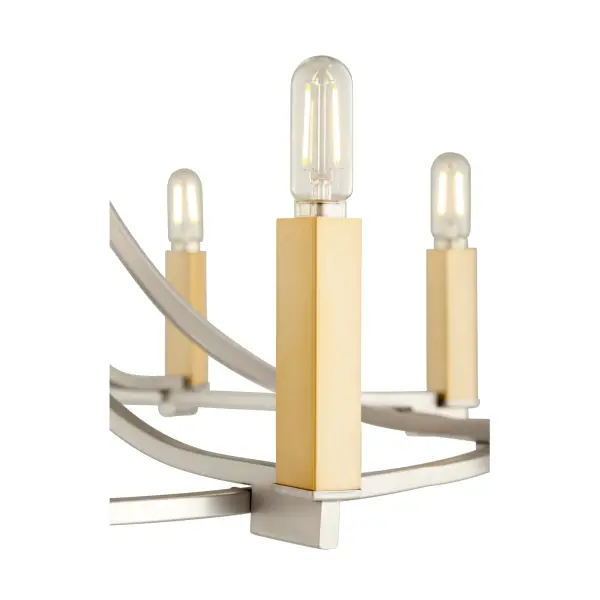 Olympus 9-Light Chandelier in Satin Nickel - Image 3
