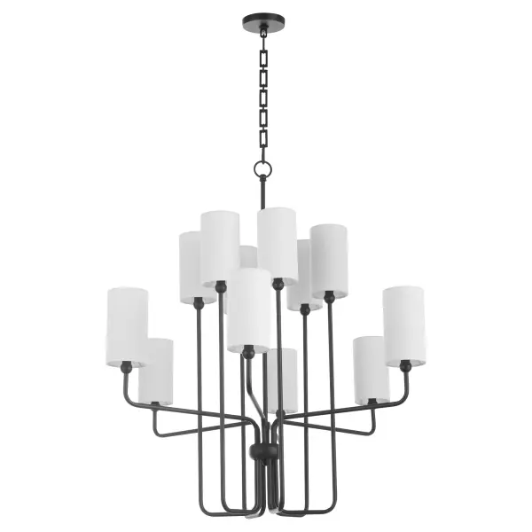 Charlotte 12-Light Chandelier in Matte Black - Image 1