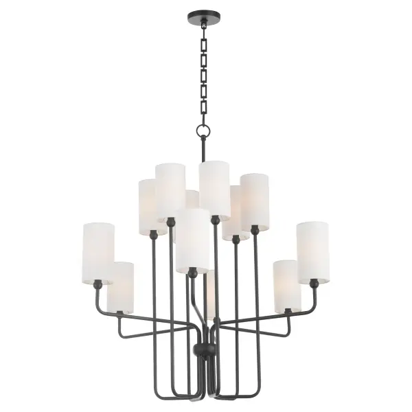 Charlotte 12-Light Chandelier in Matte Black - Image 2