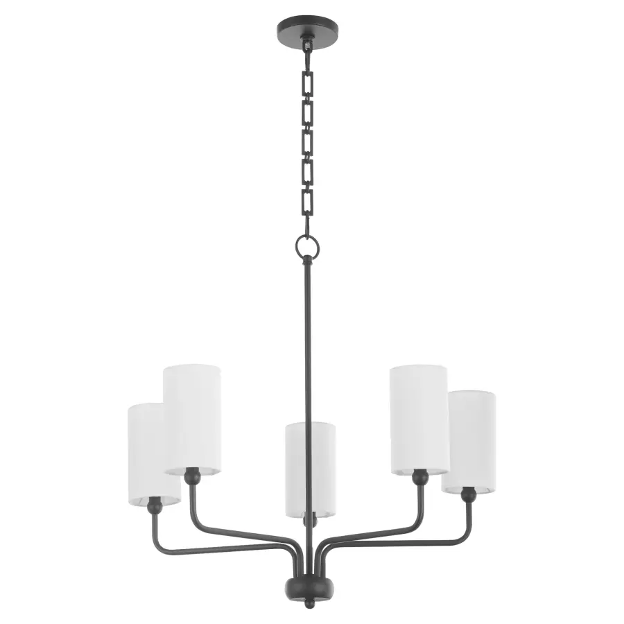 Charlotte 5-Light Chandelier in Matte Black - Image 1