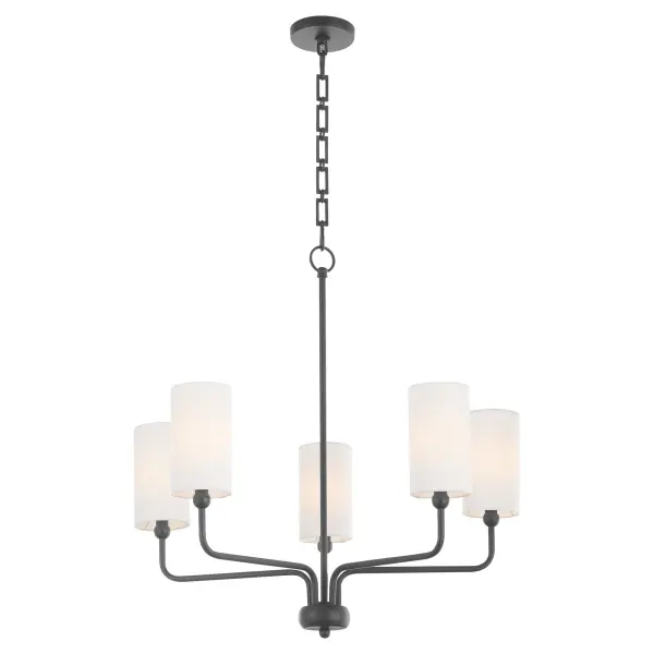 Charlotte 5-Light Chandelier in Matte Black - Image 2