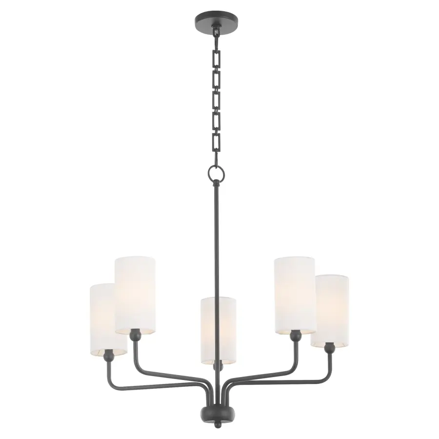 Charlotte 5-Light Chandelier in Matte Black - Image 2