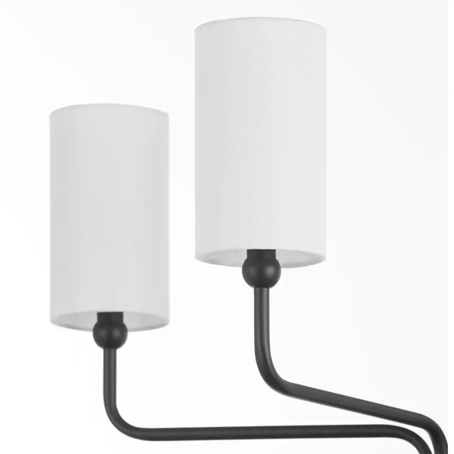 Charlotte 5-Light Chandelier in Matte Black - Image 3