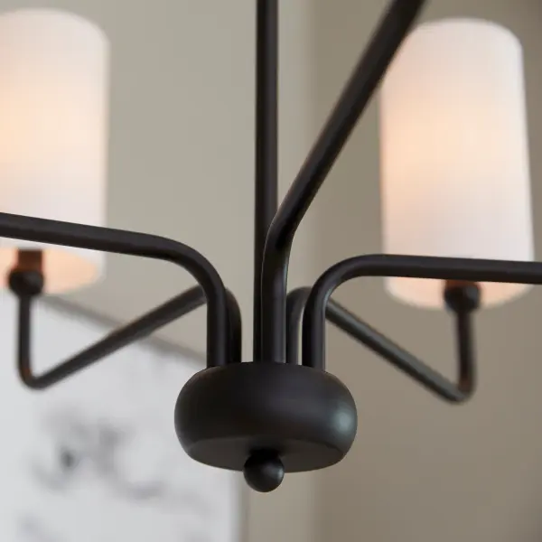 Charlotte 5-Light Chandelier in Matte Black - Image 5